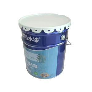 Custom Colored Durable Metal Paint Bucket With Lid Tight Lids 0.38mm
