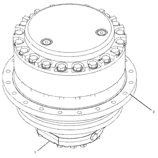 Hydraulic Travel Reducer For E345D 227-6045 Excavator Spare Parts Travel Gearbox