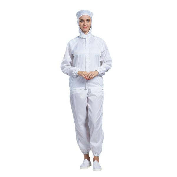 Industrial Washable Cleanroom Suit with Hood CE Certified ESD Protective