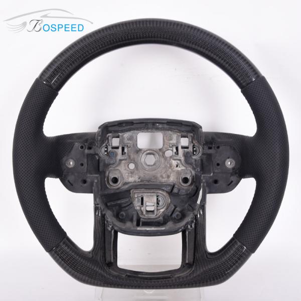 Buy Black Carbon Fiber Land Rover Steering Wheel Alcantara Matte Black at wholesale prices