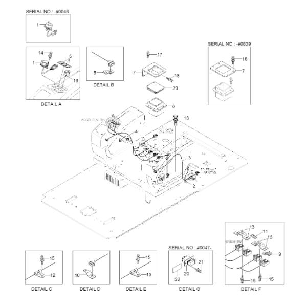21Q6-10501 21Q610501 Console Harness Excavator Electric Parts Fitting For HYUNDAI R140LC9