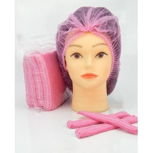 Lightweight PP SMS Spun-lace Non-woven Fabric Disposable Hair Net Cap 18'' 21''