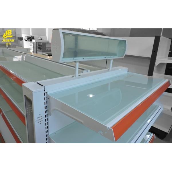 Buy Top Cover Advertising Box Cosmetic Display Racks Cold Rolled Steel Cream White at wholesale prices
