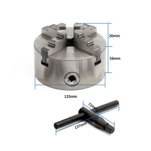 4 Jaws Manual Self Centering Lathe Chuck K12-125mm