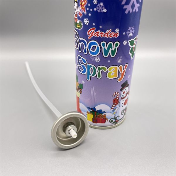 Artificial snow application on holiday decorations