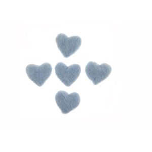 3 Cm Wool Handmade Felt Heart Ball Floral Material For Christmas Decoration