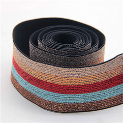 4cm Rainbow Striped Jacquard Ribbon for Garment Underwear Waistband Jacquard