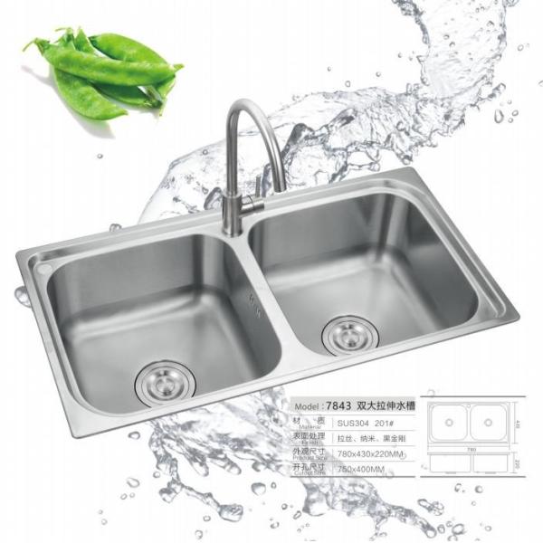 Buy 304 Stainless Steel Single Bowl Kitchen Sink Undermount or Topmount at wholesale prices