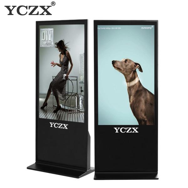 Buy 43 49 55 65 Inch Freestanding Digital Signage With HD LCD IR Touch Screen at wholesale prices