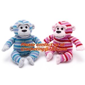 Mannual Knitted Doll standing flower stuffed toysCrocheted Craft Crochet Animal