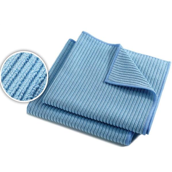 Buy Blue Microfiber Cleaning Towels Superpol Structure Car Cleaning Cloth at wholesale prices
