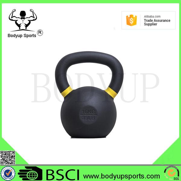 Powder Painted Fitness Equipment Kettlebells With KG LB Marking Cast Iron Material