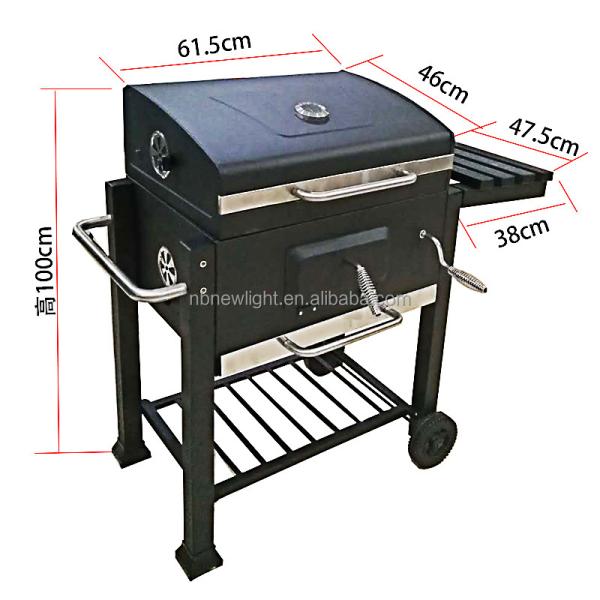 Multifunctional Outdoor Camping Barbecue Stove with Chrome Plated Finish 100x100x46cm