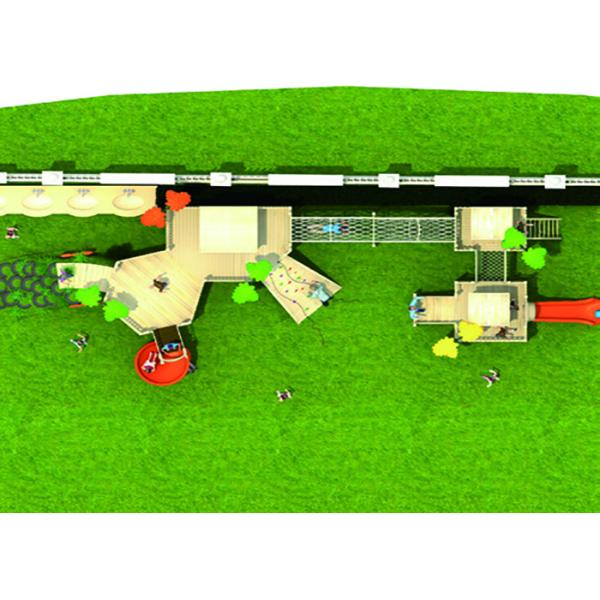 MultiFunctional Wooden Toddler Slide High Safety Play Area Colorful Plastic Material