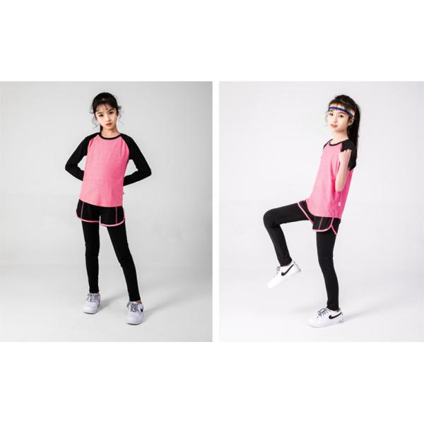 Customizable Kids Sports Clothing Girls Raglan Long Sleeve T Shirts 140-210g