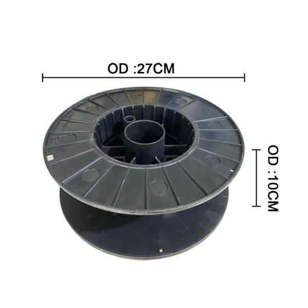 27Cm Black Plastic Spool Plastic Cable Reels Tangle Free Wire Storage Solution