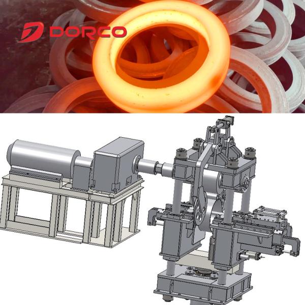 Four Column Vertical Ring Rolling Machines Thin Walled High Cylindrical Ring