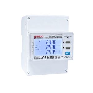 MID Approved EM4371 3*1.5 6 A Solar Bi-Directional Energy Meter with LCD Display
