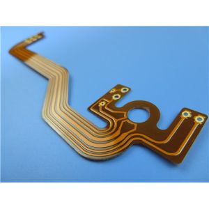 Dual Layer Flexible PCB at 2 oz with 0.3mm thick Built On Polyimide