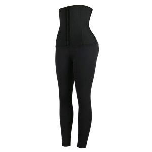 Customized Ladies Black Shaping Yoga Leggings Without Waist Belts