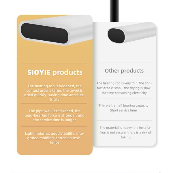 Electric Bathroom Towel Warmer Rack Fashionable Style for Wall Mounting