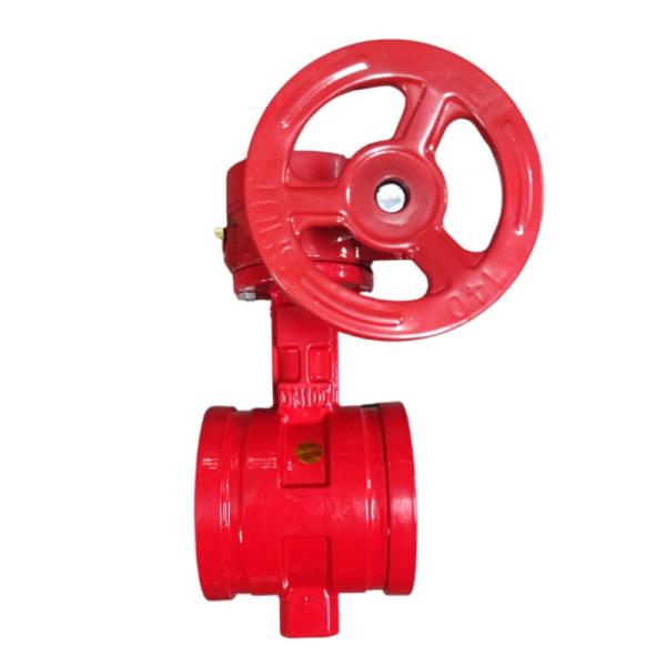 Buy Gas Media Soft Seal Grooved Turbine Butterfly Valve D381X Hydraulic at wholesale prices