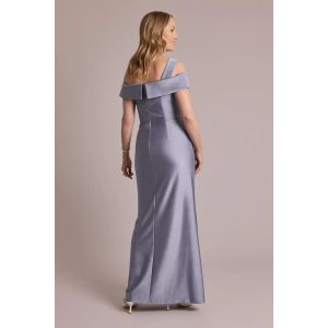 Asymmetrical Custom-made Size Off-the-shoulder Sheath Zipper Ruffles Burgundy