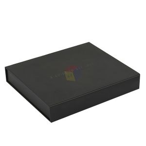 Wholesale Custom Logo Paper Hard Cardboard Black Magnetic Box Gift Packaging