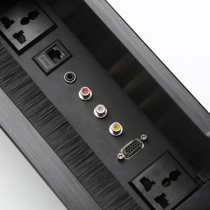 Aluminium Meeting Table Socket Box Hidden Recessed Power Strip With Usb