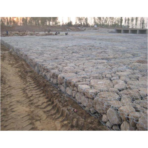 0.5m High Woven Galvanized Gabion Box Pvc Coated Dam Reinforcement
