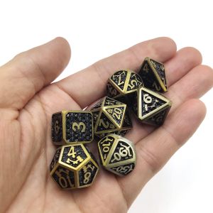 Metal Anti wear Hand Carved card game Dice Practical Polyhedral