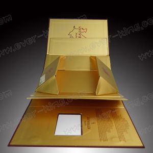 Customized Recycle Magnetic Folding Spirits Glass Packaging Box With Logo