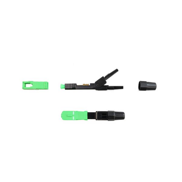 Alligator screw clip, push-pull ring, SM, 60mm, for drop cable, flat input, SC