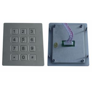 Quality Dot matrix flexible programmble durable Metal Keypad , usb numeric keypads for sale
