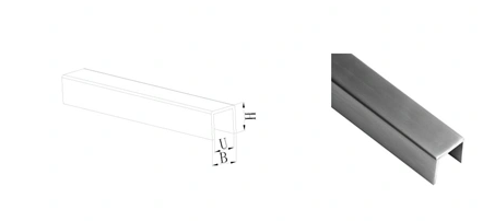 Stainless Steel U Channel 6mm - 21mm Thickness Glass Balustrade Compatible