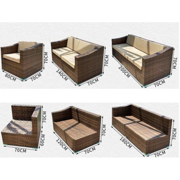 250kg Rattan Furniture Sofa And Chairs Set Hotel Villa Leisure Combination