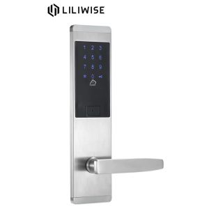 Bluetooth APP Access Code Airbnb Apartment Door Lock Silver Zinc Alloy Material