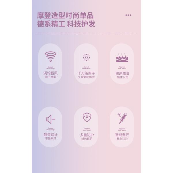 Blue Light Ion Hair Dryer with High Power and 3 Speed Settings Salon Results at Home