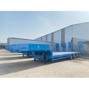 Four-Axle 80t Lowbed Trailer for Construction Projects 24hour Online Service