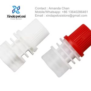 Plastic Clear Pouches Custom Color Leakage Proof Cap For Wine Bag