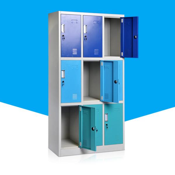 Buy KD Structure 9 Door H1850mm Steel Office Lockers Lateral at wholesale prices