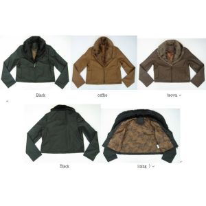 Quality Apparel ladies fashion pu jackets stock (coats,blouzes,tops) for sale