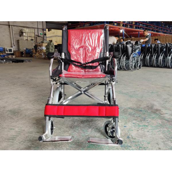 Compact Lightweight Aluminum Manual Wheelchair With Solid Rear Wheel