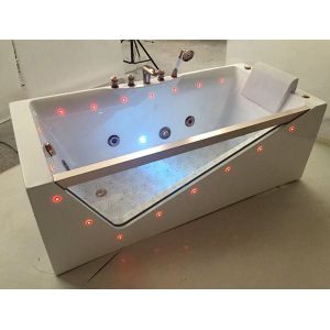 Freestanding Jacuzzi Hydromassage Bathtub 1 Person Eco Friendly Material