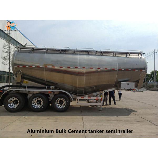 Construction Building Bulk Cement Tanker Semi Trailer With Compressor