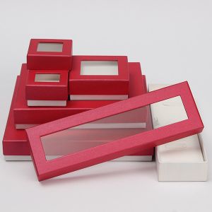 Rings Earrings Paper Jewelry Box Case Cardboard Handmade Custom Logo Color