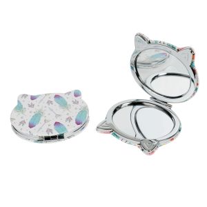 Hot Sale Portable Round Folded Compact Mirrors Rose Gold Silver Plated Pocket