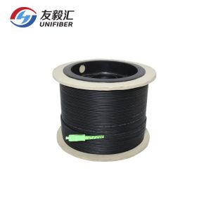 Outdoor FTTH SC/APC Pre Connectorized Flat Drop Cable G657a2 Bulk Fiber Optic
