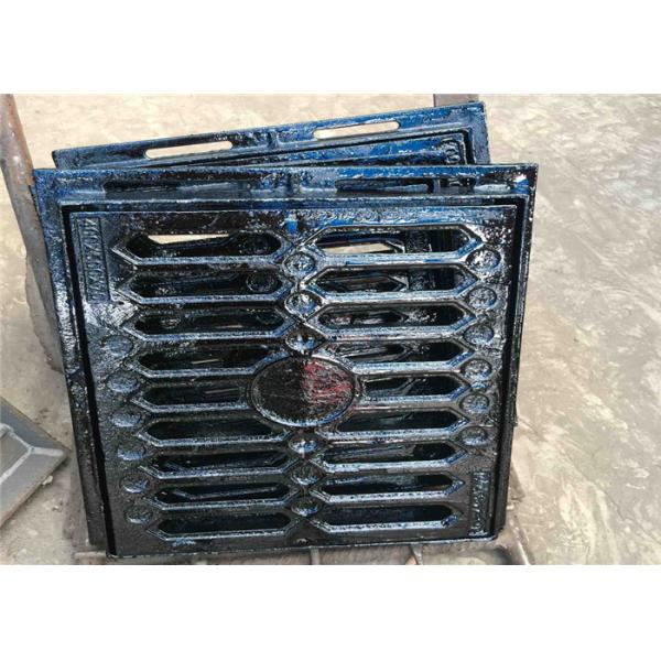 Square Type Ductile Manhole Cover Balck Painted Anti Rust EN124 D400