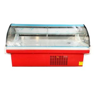 1M Front Flip Door Deli Display Refrigerator Butcher Equipment Meat Freezer 100L